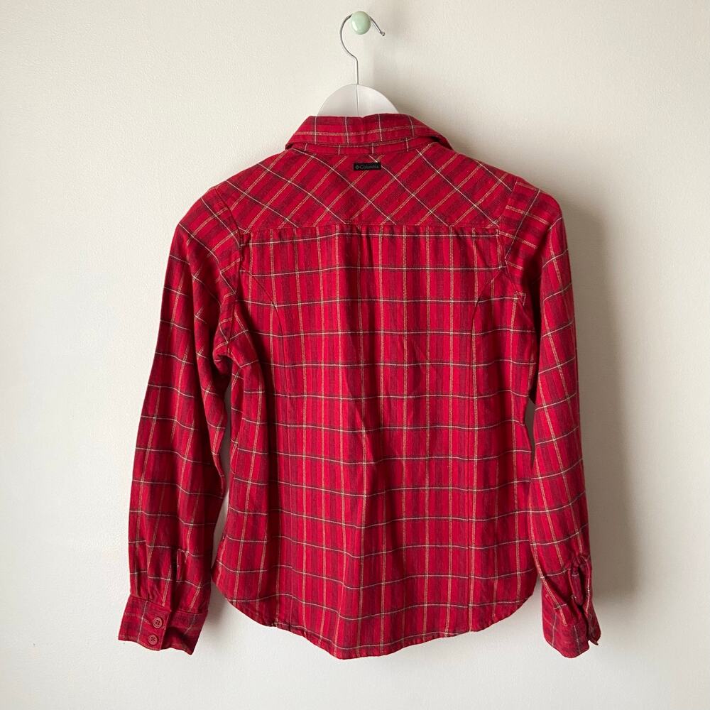 Columbia Red Plaid Button Down Flannel XS - Picture 2 of 5